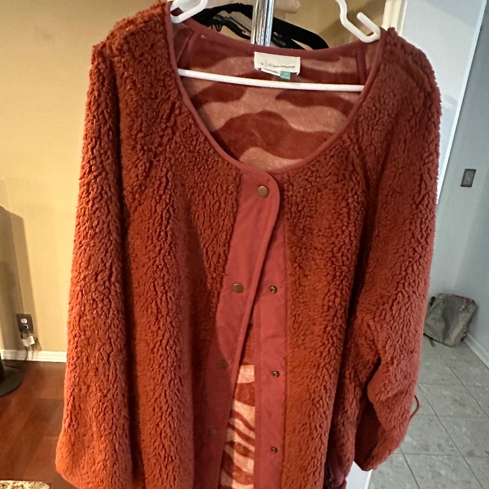 Anthropologie reversible Sherpa coat